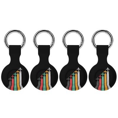 Airplane Protective Case Compatible for Airtag Shockproof Case Cover Holder with Keychain 4PCS