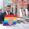 Heavy Duty Case for Galaxy Tab S10 Lite/ S10 FE/ S9 FE/S8/S7, Hybrid Rugged Case with S Pen Holder, Shockproof Kids Case with 360 Rotating Stand/Shoulder Strap (Colourful Red) view 2