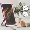 Heavy Duty Case for Galaxy Tab S10 Lite/ S10 FE/ S9 FE/S8/S7, Hybrid Rugged Case with S Pen Holder, Shockproof Kids Case with 360 Rotating Stand/Shoulder Strap (Colourful Red) view 4