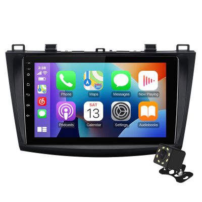 9-Inch IPS Touchscreen Android 10 Car Stereo for Mazda 3 2010-2013 with Wireless CarPlay & Android Auto 2+32GB Car Radio, Support GPS, WiFi, Bluetooth, FM Radio, Backup Camera, SWC, Dual USB, AUX-in