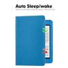 LaoShuSheng Stand Case for 6" Kindle Paperwhite (5th/6th/7th/10th Generation,2012-2018 Release) - PU Leather Book Folio Sleeve Cover with Two Hand Straps and Auto Sleep/Wake (Elegant-Blue) view 3