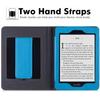 LaoShuSheng Stand Case for 6" Kindle Paperwhite (5th/6th/7th/10th Generation,2012-2018 Release) - PU Leather Book Folio Sleeve Cover with Two Hand Straps and Auto Sleep/Wake (Elegant-Blue) view 4