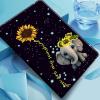 DIGTIALL for Kindle Scribe 10.2" (2024 Release/ 2022 Release) CaseSlim PU Leather Fold Stand Protective Cover with Auto Sleep/Wake for Kindle Scribe 2022 e-Reader,Elephant Sunflower view 2