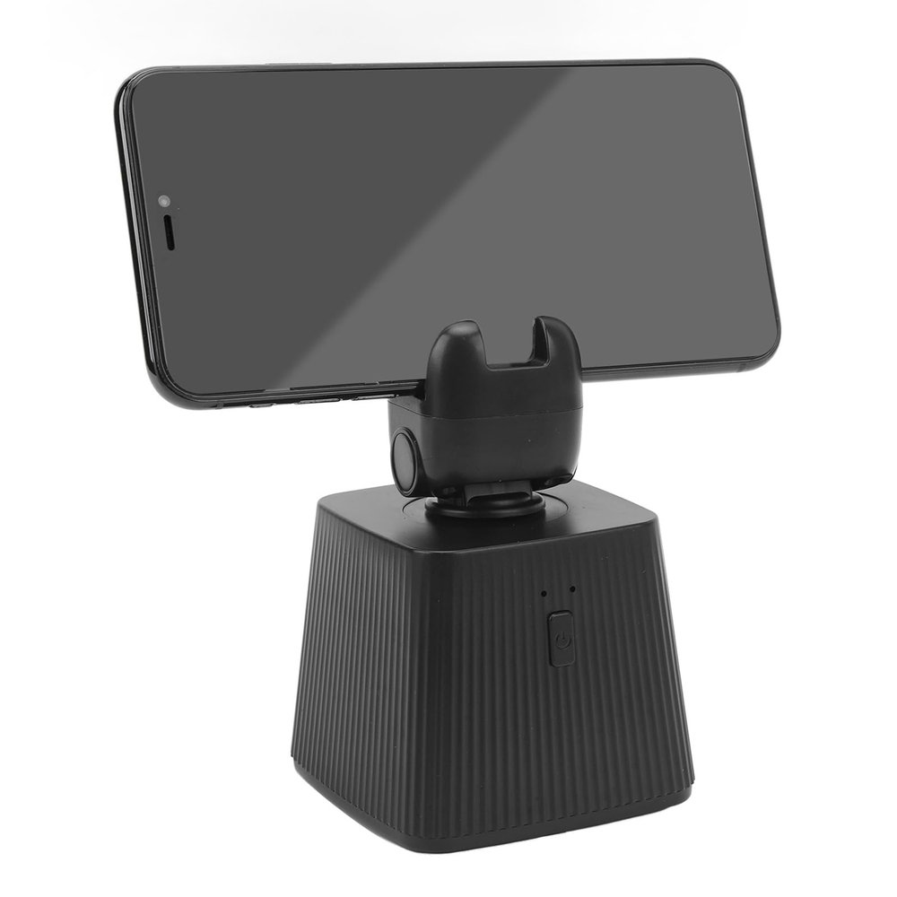 Auto Face Tracking Tripod Head, Dual Axis Automatic Face Tracking Tripod 360 Rotation Body Phone Camera Mount No App Required for Live Vlog Streaming Video
