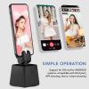 Auto Face Tracking Tripod Head, Dual Axis Automatic Face Tracking Tripod 360 Rotation Body Phone Camera Mount No App Required for Live Vlog Streaming Video view 2