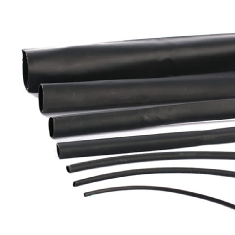 GatherTOOL 2:1 Black 1/2/ 3/5/ 6/8/ 10mm Diameter Heat Shrink Heatshrink Tubing Tube Sleeving Wrap Wire Connector Repair (Color : 5 Meter, Size : 4mm)