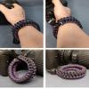 RONGBOER Handcrafted Camera Hand Strap,Macrame Camera Wrist Strap For Photographers,Camera Strap Quick Release Adjustable, Black Dark Blue Red, 12*18*2.2cm view 2