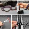 RONGBOER Handcrafted Camera Hand Strap,Macrame Camera Wrist Strap For Photographers,Camera Strap Quick Release Adjustable, Black Dark Blue Red, 12*18*2.2cm view 4