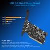 Sinefine USB PCIe Card Power Delivery 4 USB Type-C Ports, PCIe USB3.1(USB 3.2 Gen 2) with 10 Gbps Motherboard Card for PC Desktop view 3