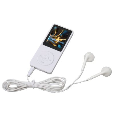 MP3 MP4 Player 8GB Memory 64GB Expandable, 30 Hours Playback, Lightweight and Portable, Easy to Use, Lossless Sound Quality, Supports Multiple Formats (White)