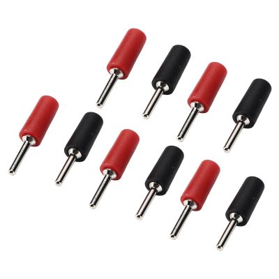 Fdit Banana Plug Probe Adapter, Pin Type Banana Plug 10A 2mm 5 Set Straight Rod for Inner Spring Panel Socket (11)