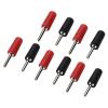 Fdit Banana Plug Probe Adapter, Pin Type Banana Plug 10A 2mm 5 Set Straight Rod for Inner Spring Panel Socket (11) view 1