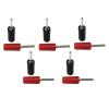 Fdit Banana Plug Probe Adapter, Pin Type Banana Plug 10A 2mm 5 Set Straight Rod for Inner Spring Panel Socket (11) view 4