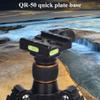 Swivel Stud Bipod Rail Adapter Head Black Metal Metal Clamp Quick Release Plate for RRS pod Head Lj view 3