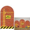 FiVan Customized Size Arch Backdrop Cover Construction Tower Crane Theme Bilayer Round Top Background for Baby Birthday Party Decoration view 1