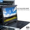 8 Port HDMI Rack Mount KVM Console 18.5-Inch 1080P with Cables, 1U Height LCD KVM Switch, Rackmount Monitor and Keyboard Mouse, OSD/Hotkey/Button Switching, 16:9 Aspect Ratio, Mount Depth 27" to 30.3" view 2