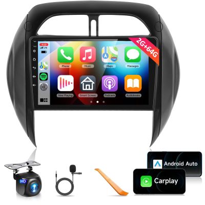 2G 64G Android Car Stereo for Toyota RAV4 2003 2004 2005 with Wireless CarPlay Android Auto,podofo 9 inch Touch Screen Bluetooth Car Radio Receivers with GPS FM/RDS HiFi Audio WiFi Backup Camera