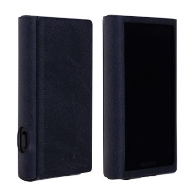 MITER CASE Compatible with Sony Walkman NW-A307 A306 A303 A300, Handmade Case Cover for A300 Series (Black)