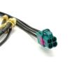 GXMRHWY Mini Fakra A Type Jack 4 in 1 Z Code to SMA Plug Female 4 Ports Vehicle Car Extension Cable Assembly 50cmCompatible with Rosenberger view 2