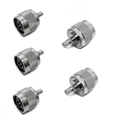 WORLDPEAK 5pcs N Male to QMA Female Coaxial Adapter N to QMA Adapter for Antennas, Broadcast, Radios, Wi-Fi, Telecom, Coaxial Cable