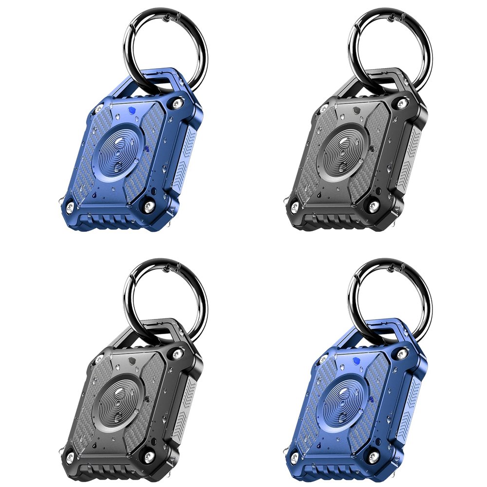 Airtag Holder 4 Pack, IP68 Waterproof Air Tag. Holder Keychain,Hard TPU Airtag Keychain, 360 Full Protection, Apple Tag Holder with Key Ring for Apple Airtag.(Black 4 Pack)