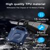 Airtag Holder 4 Pack, IP68 Waterproof Air Tag. Holder Keychain,Hard TPU Airtag Keychain, 360 Full Protection, Apple Tag Holder with Key Ring for Apple Airtag.(Black 4 Pack) view 2