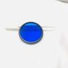 2Pcs Total Size Diameter 52mm with Frame Ring Light Blue IR Filter Glass view 1