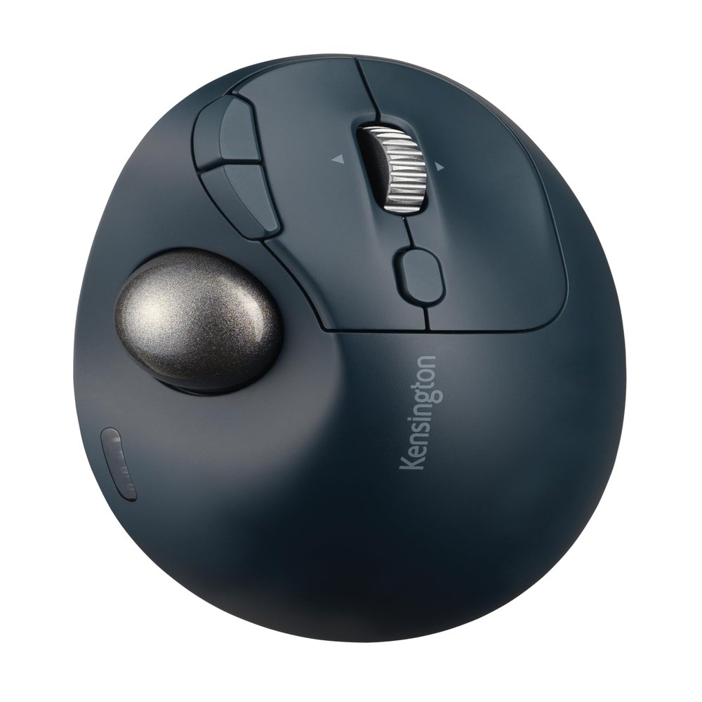 Kensington TB550 Wireless Trackball Mouse, Thumb Operated, Rechargeable, Ergonomic Design (K72196WW), Black