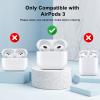 AIIEKZ Compatible with AirPods 3 Case Cover 2021, Soft Silicone Case with Gold Heart Pattern for AirPods 3rd Generation Case with Rhinestone Studded Letter A-Z Keychain (M Black) view 4
