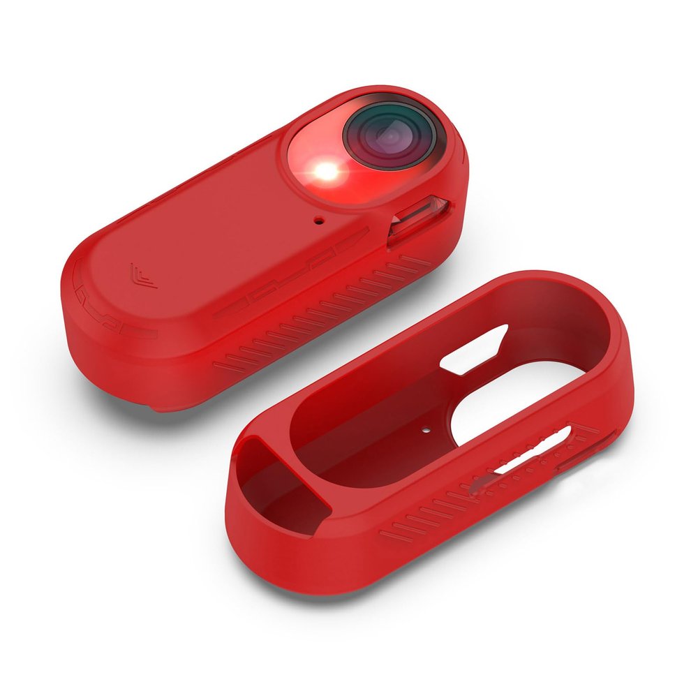 Compatible with Garmin Varia RCT715 Silicone Case Cycling Rearview Radar Case (Red)