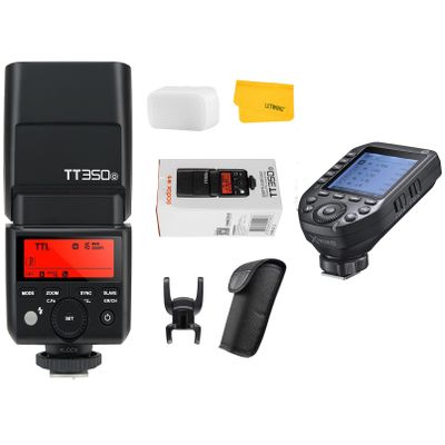 GODOX TT350o 2.4G HSS 1/8000s TTL GN36 Camera Flash Speedlite with Godox XProII-O XProIIO TTL Wireless Flash Trigger Transmitter Compatible for Olympus/Panasonic Mirrorless Digital Camera