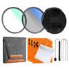 K&F CONCEPT 49mm UV CPL Lens Cap Filters Kit -18 Multi-Coated MCUV Lens Protection Filter+ Circular Polarizer+Lens Cover+Cleaning Cloths Kit for Camera Lens (K Series) view 1