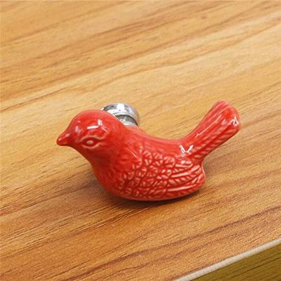 Southst Peace Dove Drawer Knobs Bird Cabinet Cupboard Handles Novelty Furniture Handles Hardware - (Color: Red)