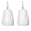 Sound Town 2-Pack 4" All-Weather Pendant Speaker, IP66, Wall Mount, Landscape, 70V/100V/8-Ohm, Indoor/Outdoor Commercial Speaker for Home and Commercial Installation, White (STPDS-4W-PAIR) view 1