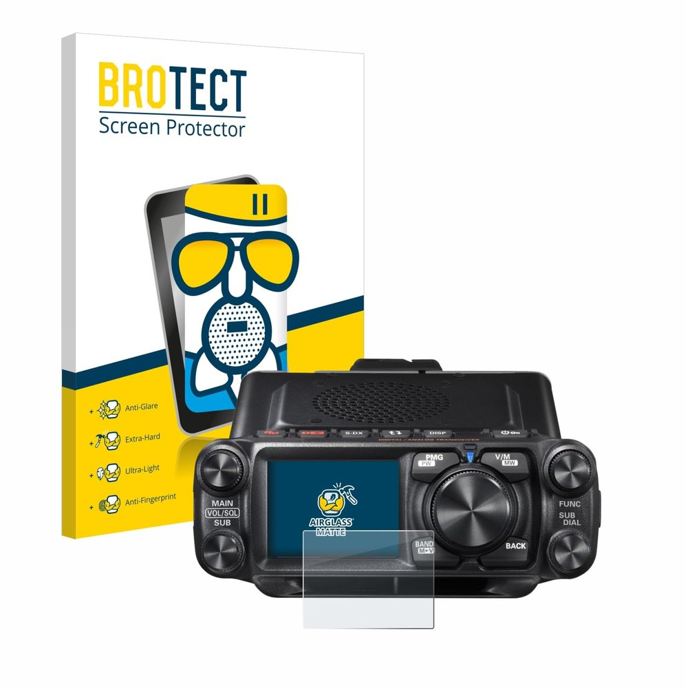 brotect Anti-Glare Glass Screen Protector Matte compatible with Yaesu FTM-500DR - Anti-Scratch 9H Protection Film