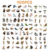 100 PCS Jungle Animal Stickers Safari Zoo Animal Wild One Stickers for Laptop Water Bottle Computer Refrigerator Luggage Phone Case Bicycle Teens (Jungle Animal) view 2