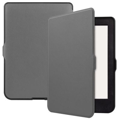 ZZOUGYY E-Reader Cover for Kobo Nia 6"(2020 Release),Ultra Thin Slim Lightweight with Auto Sleep/Wake Up Function Folio Leather Case for Kobo Nia 2020 E-Book (Grey)