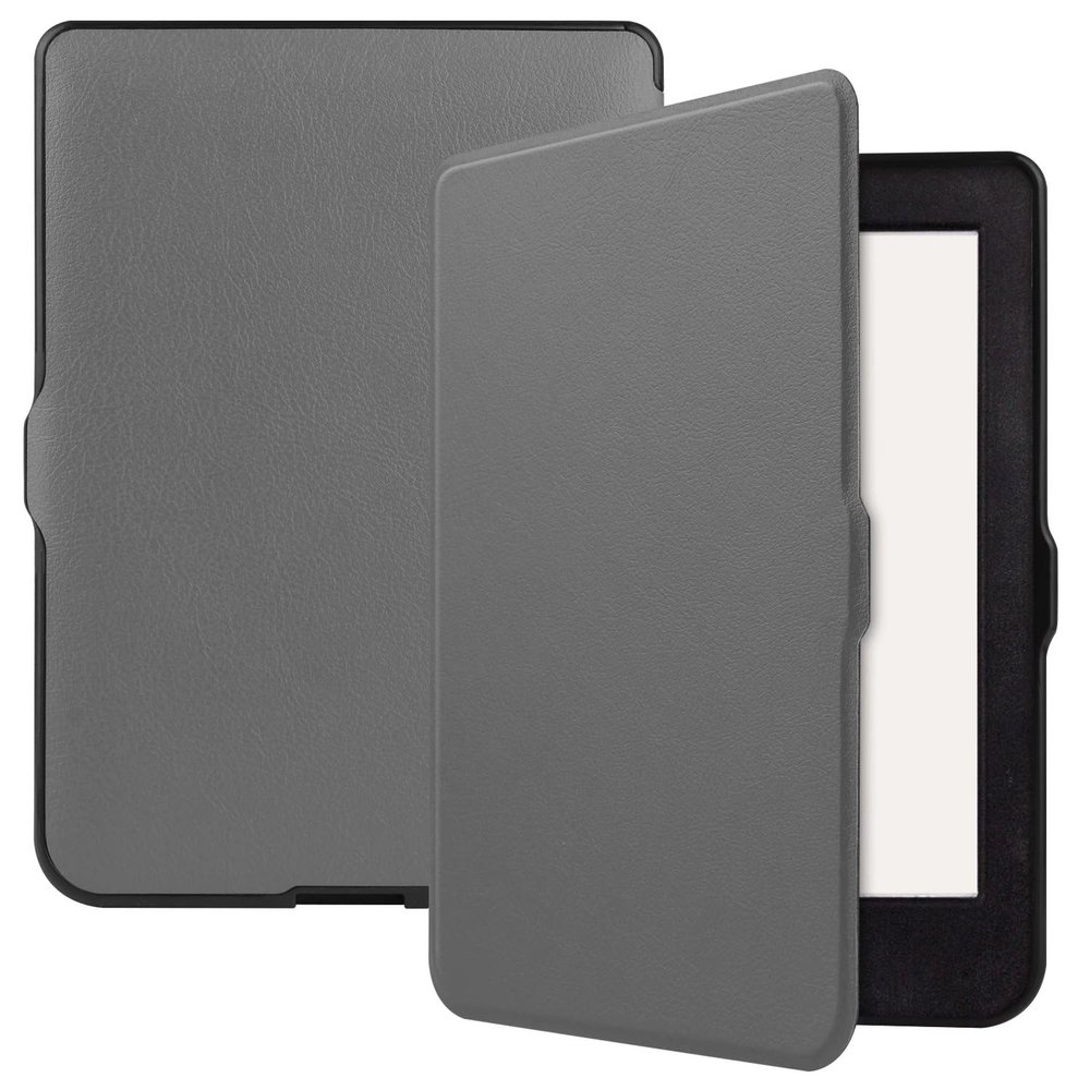ZZOUGYY E-Reader Cover for Kobo Nia 6"(2020 Release),Ultra Thin Slim Lightweight with Auto Sleep/Wake Up Function Folio Leather Case for Kobo Nia 2020 E-Book (Grey)