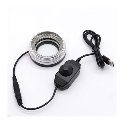 VAKUUM Lab Microscope Slides Ring Light 72LED Microscope Camera Illuminator Ring Light Source Adjustable Eye Protection White Lamp Microscope Parts