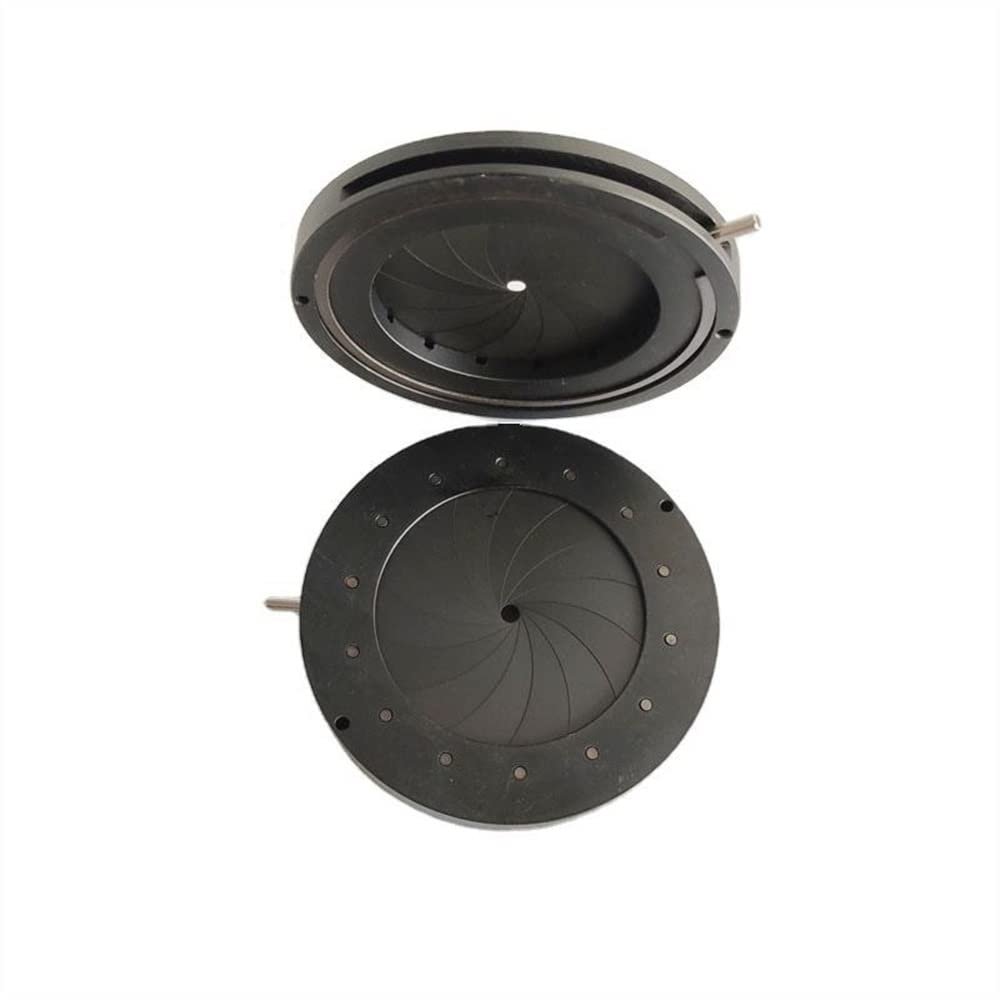Lab Microscope Slides 1.5-36mm Amplifying Diameter Zoom Optical Iris Diaphragm, Camera Lens Microscope 14 Blades Aperture Condenser Microscope Parts