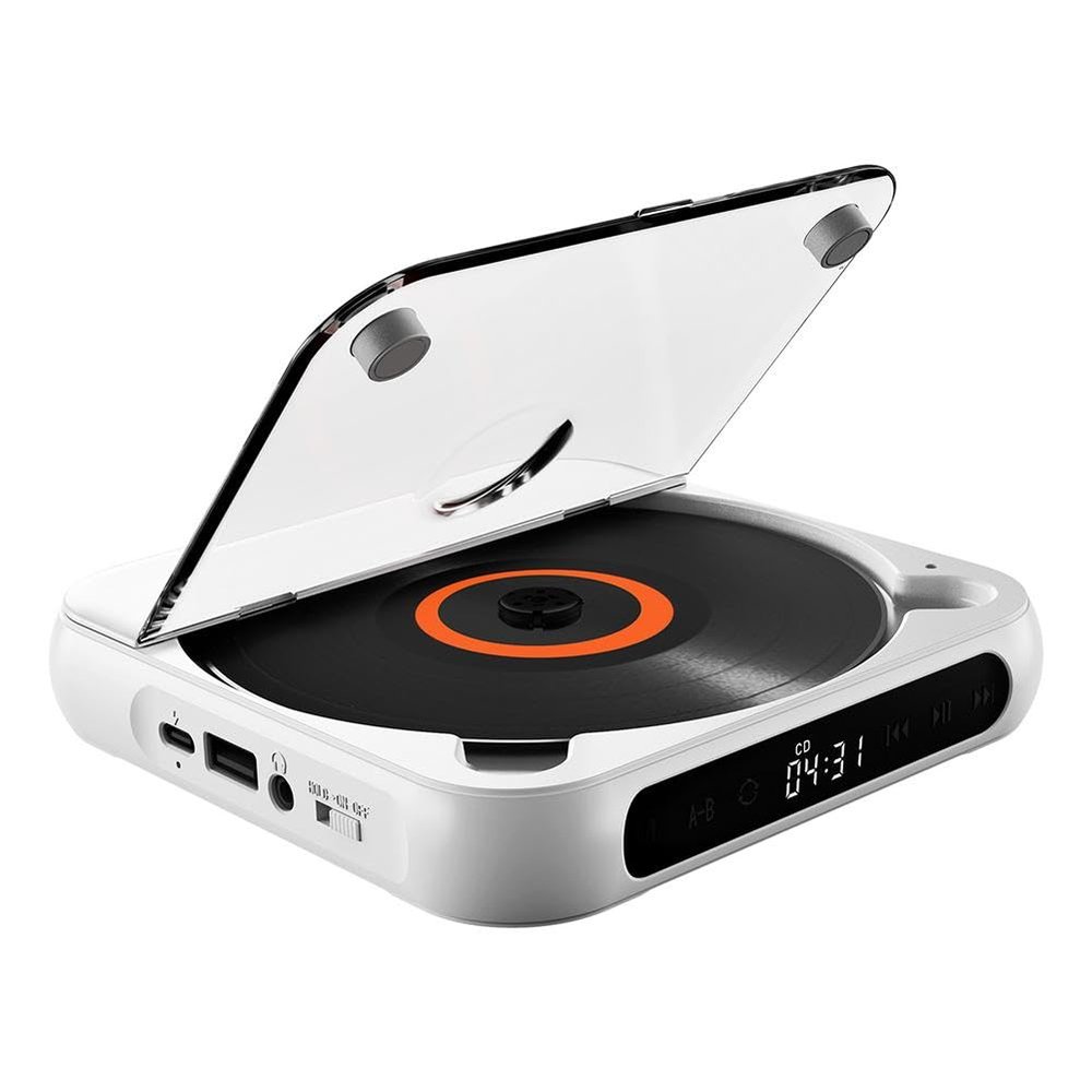 Portable CD Player,Anti-Skip/Shockproof Home Bluetooth CD Player,Desktop CDs Players with LCD Touch Screen,Rechargable Personal CDs Players for Car
