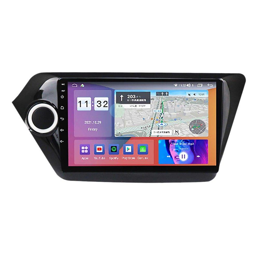 9" Android Auto Autoradio Car Navigation Stereo for KIA Rio 2011-2015 GPS Radio CarPlay Multimedia Player Support BT WiFi Split Screen EQ Setting FM RDS Car Radio