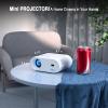Mini Projector, VISSPL Full HD 1080P Video Projector, Portable Outdoor Projector with Tripod, Kids Gift, Home Theater Movie Phone Projector Compatible with Android/iOS/Windows/TV Stick/HDMI/USB view 3