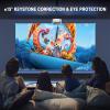 Mini Projector, VISSPL Full HD 1080P Video Projector, Portable Outdoor Projector with Tripod, Kids Gift, Home Theater Movie Phone Projector Compatible with Android/iOS/Windows/TV Stick/HDMI/USB view 4