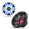 Clarion CMS-651RGB-SWB 6.5-inch Coaxial Marine Speakers with Built-in RGB Illumination 30W RMS Power handling 1/2-inch (13 mm) Polymer Dome Tweeter Includes White & Black Sport Grilles view 1