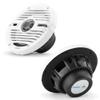 Clarion CMS-651-CWB 6.5-inch Coaxial Marine Speakers 30W RMS Power handling 1/2-inch (13 mm) Polymer Dome Tweeter Includes White & Black Classic Grilles view 2