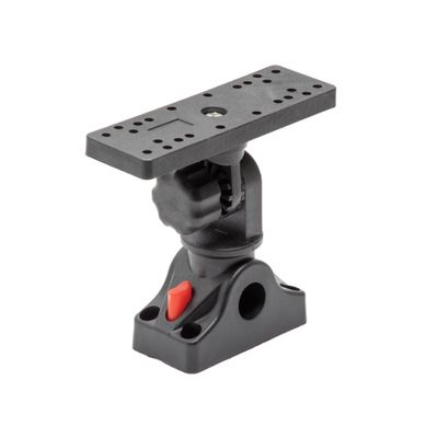 Extreme Max 3006.8661 Universal Fish Finder Head Unit Boat/Fishing Rod Holder Mount for Screens Up to 9" with Pivoting Bracket (Rectangle Mount)