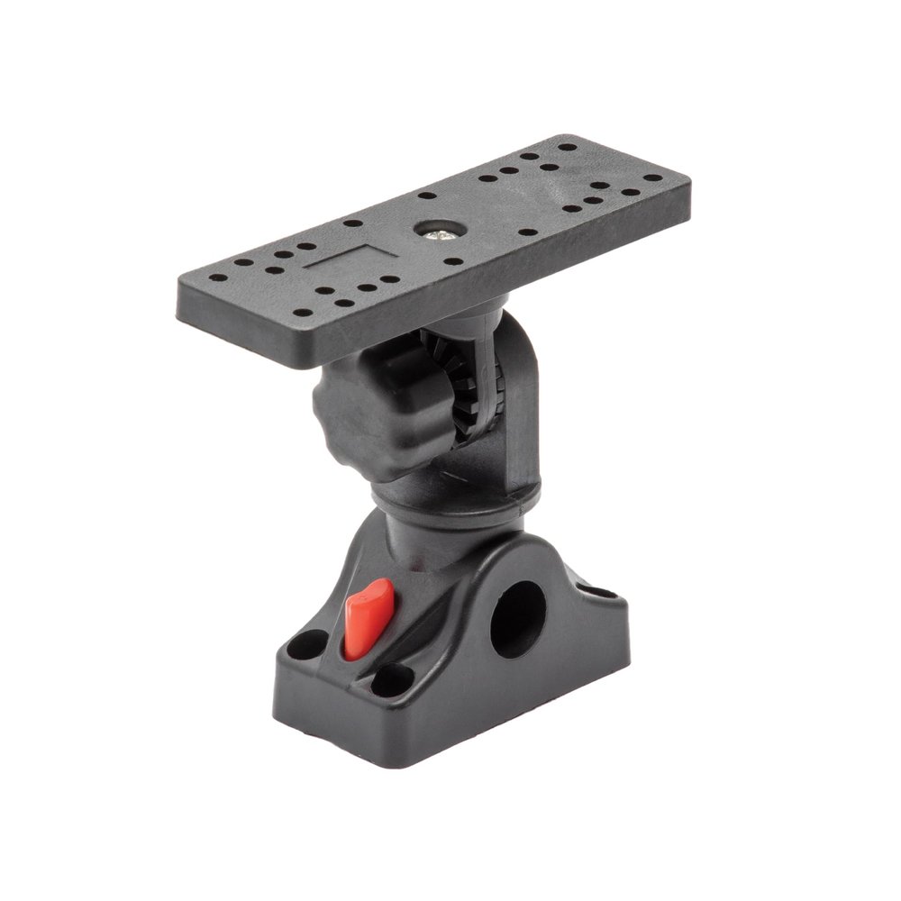 Extreme Max 3006.8661 Universal Fish Finder Head Unit Boat/Fishing Rod Holder Mount for Screens Up to 9" with Pivoting Bracket (Rectangle Mount)