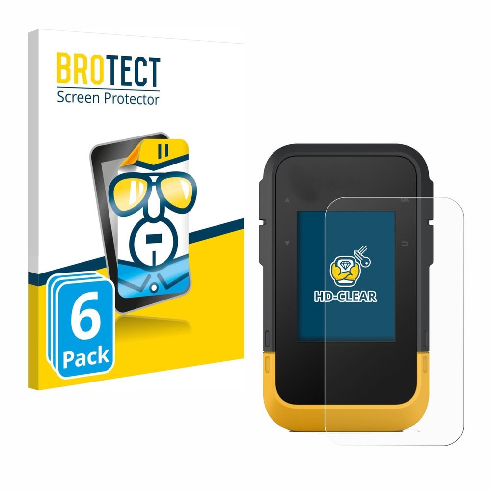 brotect 6-Pack Screen Protector compatible with Garmin eTrex SE - HD-Clear Protection Film