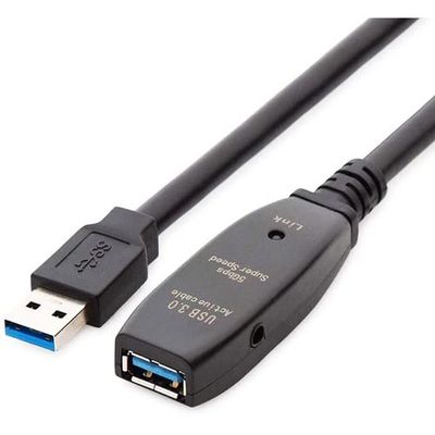 4xem 4X3302A230M 100ft 30m Usb 3.0 Extension Cabl Cable W/ Extension Booster Black